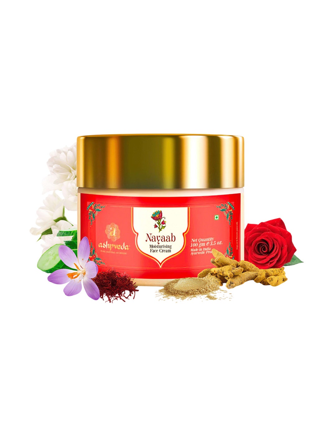 

ASHPVEDA Nayaab Moisturizing Face Cream Enriched With Kumkumadi Oil - 100 g, Red