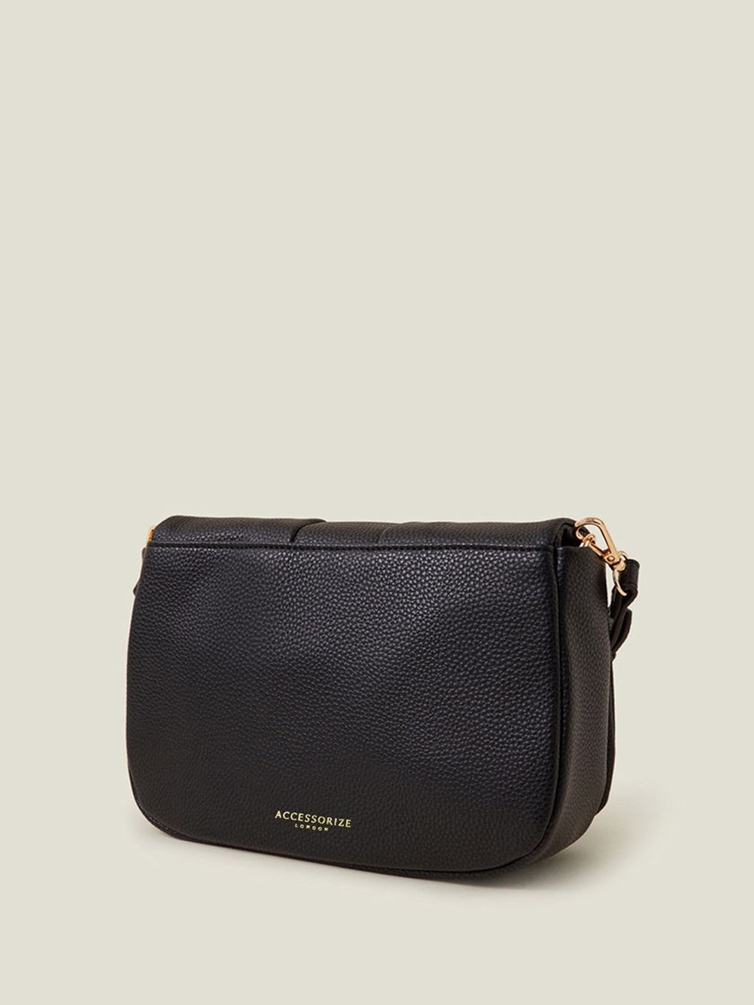 

Accessorize PU Structured Sling Bag, Black