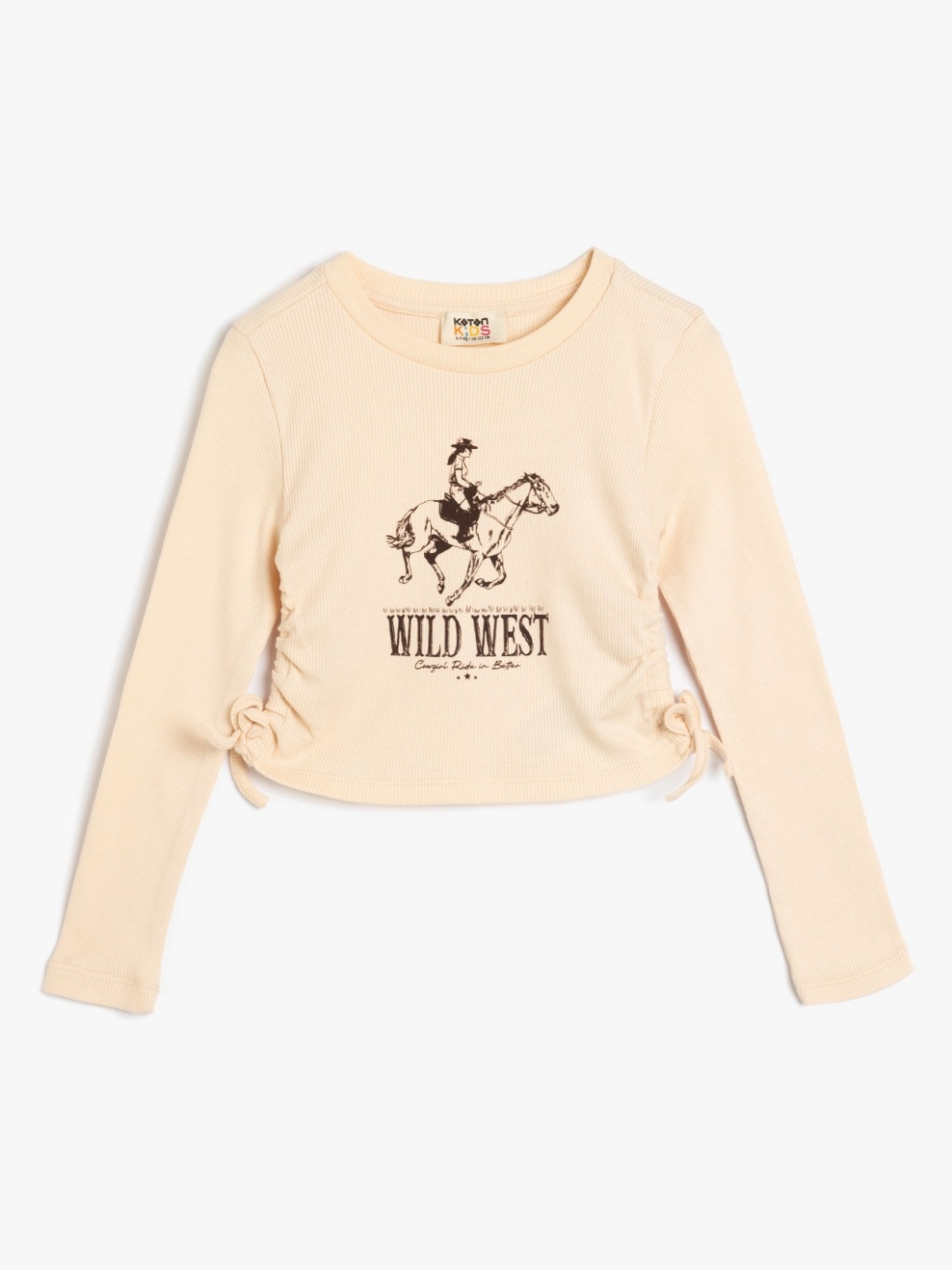 

Koton Girls Printed T-shirt, Beige