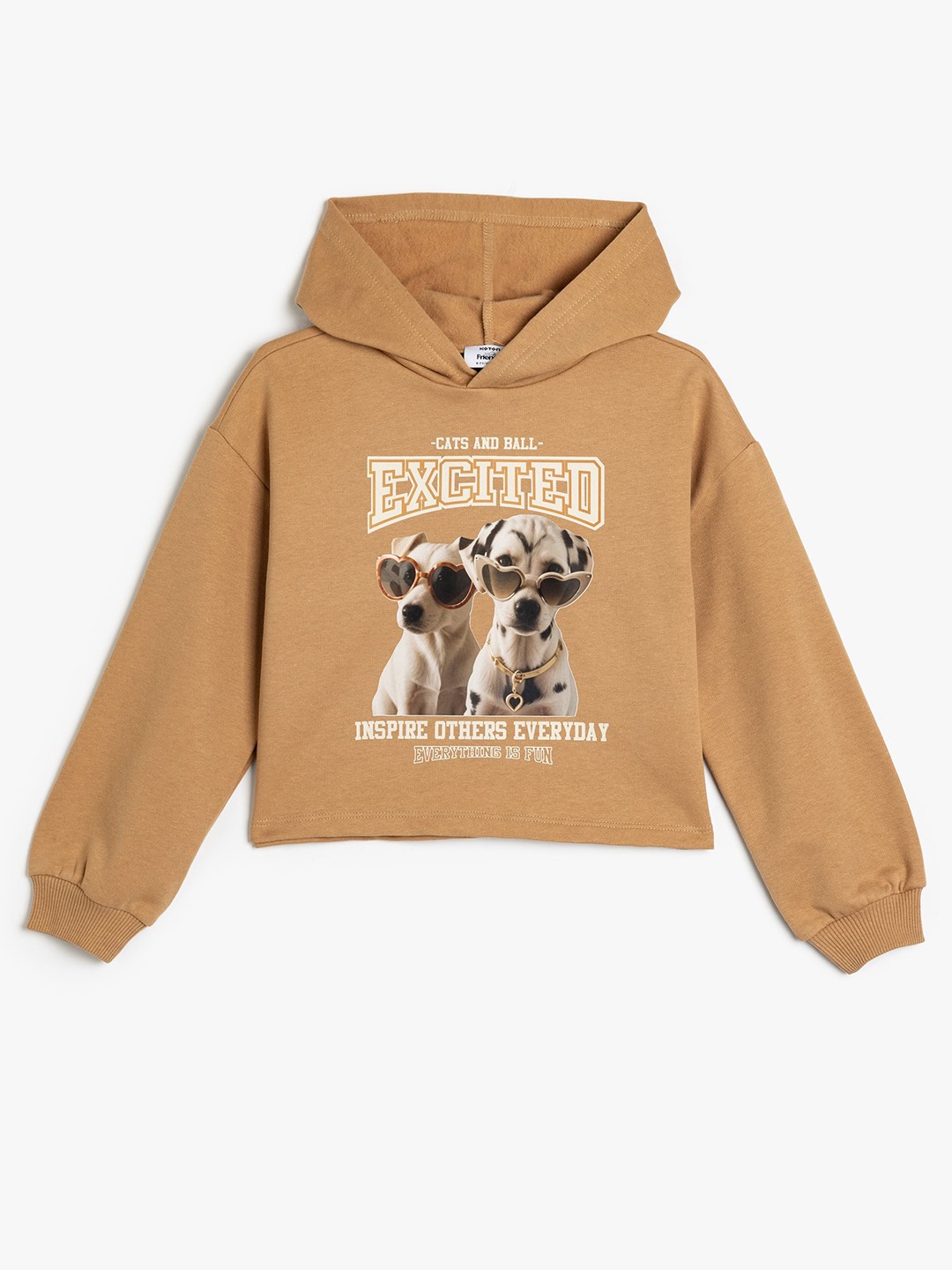 

Koton Girls Printed Sweatshirt, Brown