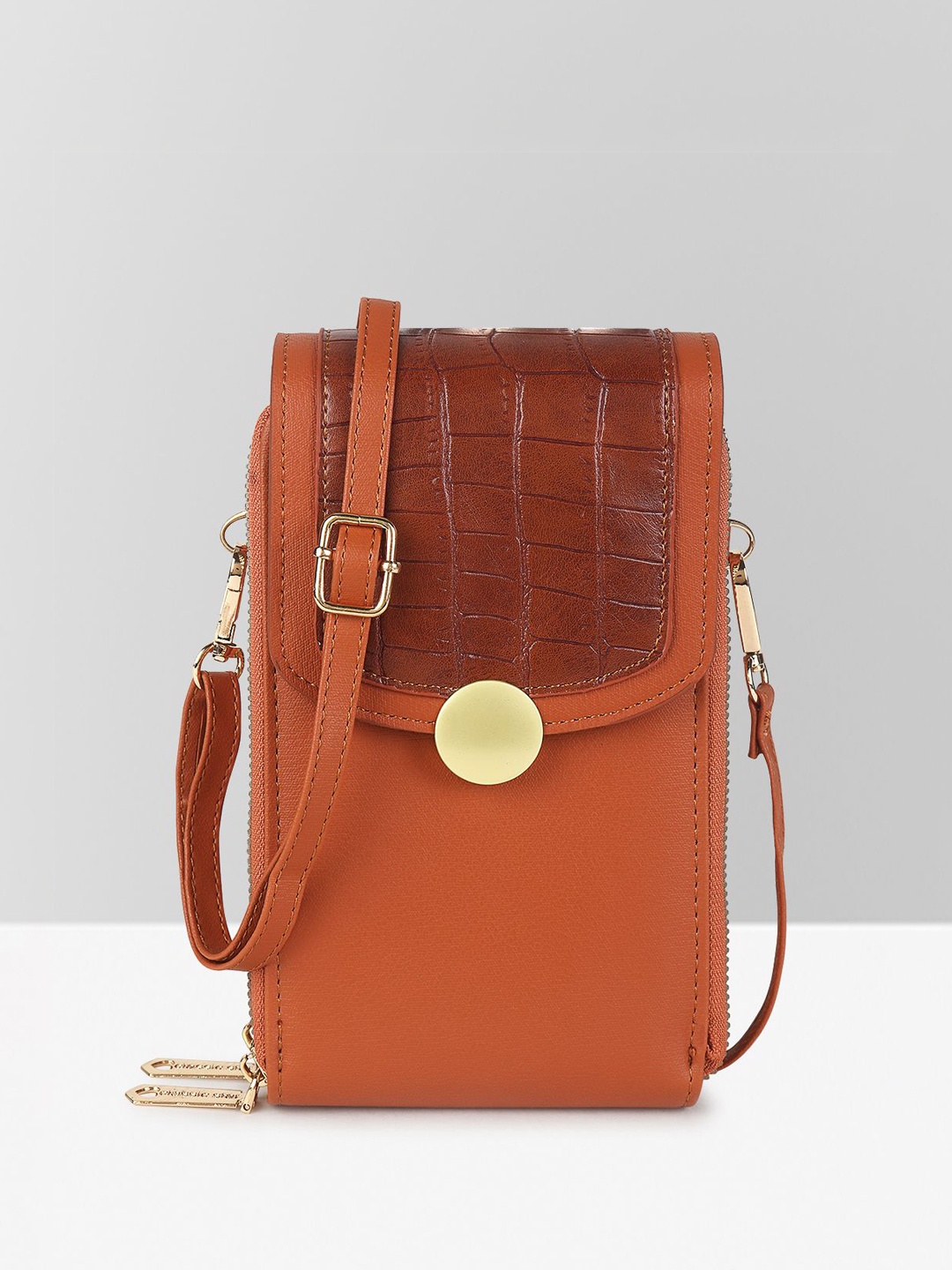 

Filauri Textured Leather Structured Sling Bag with Tasselled, Brown
