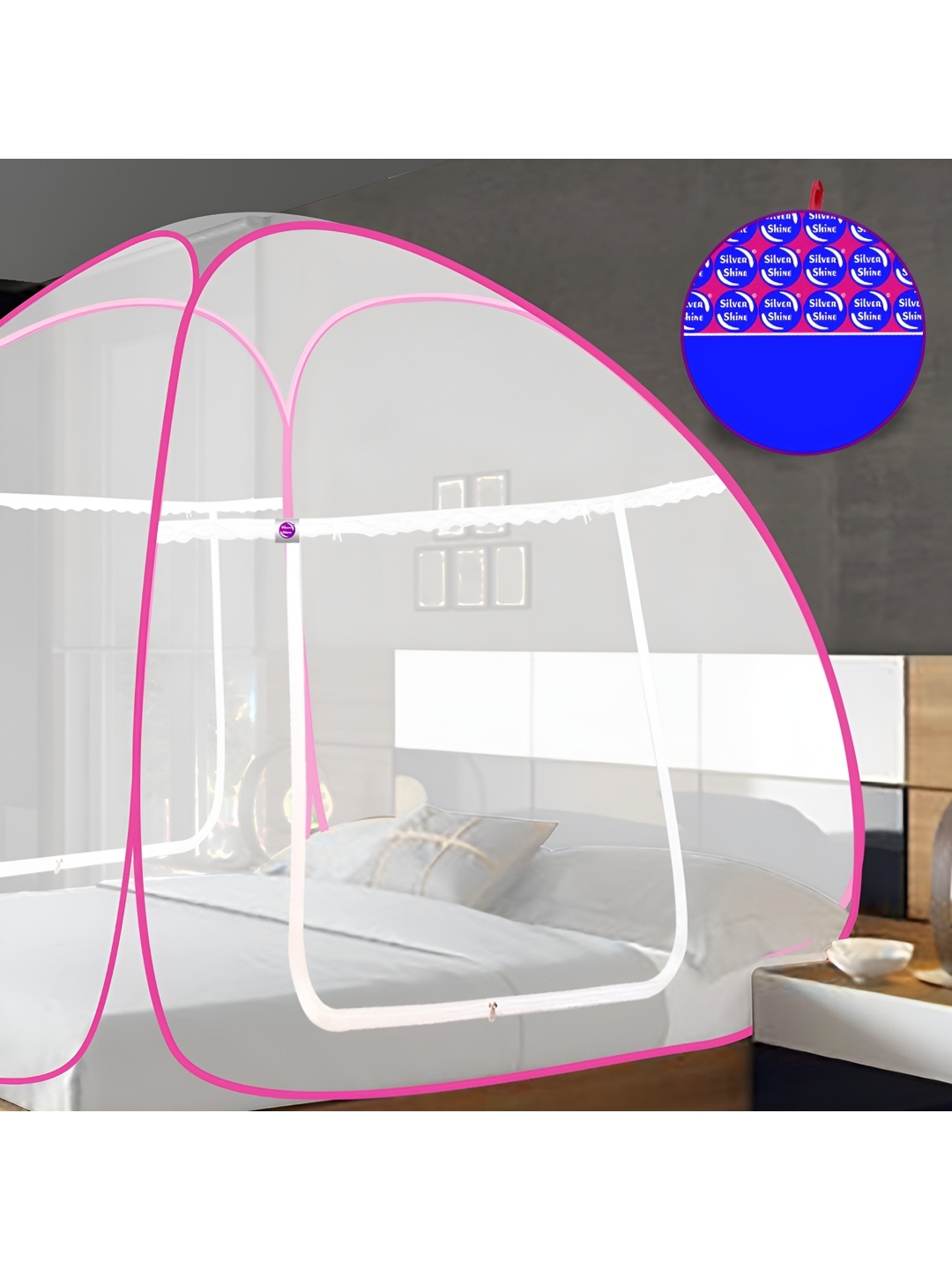 

Silver Shine White King Size Tent Mosquito Net