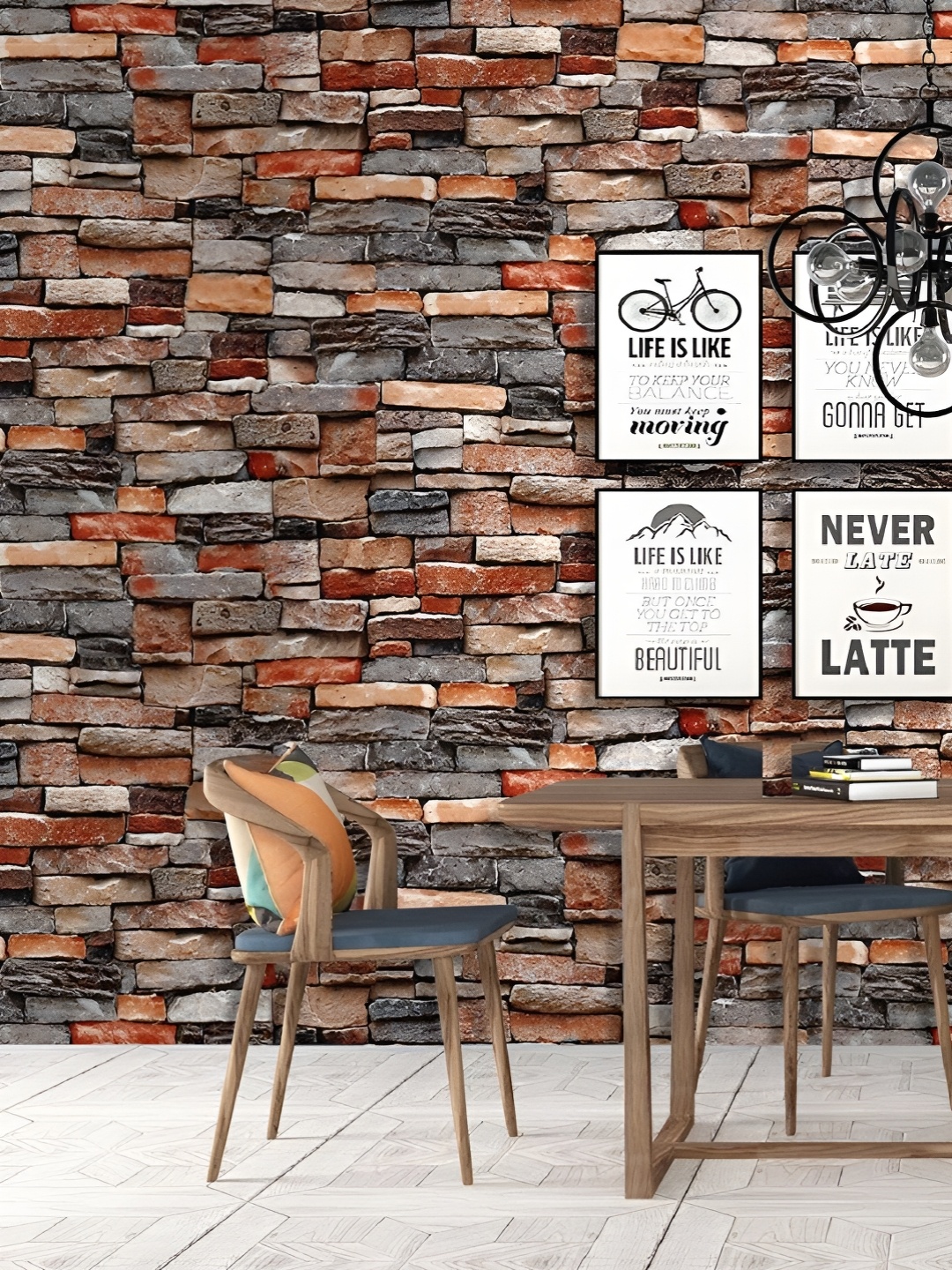 

Asian royal Brown & Rust Abstract Printed Waterproof Wall Sticker