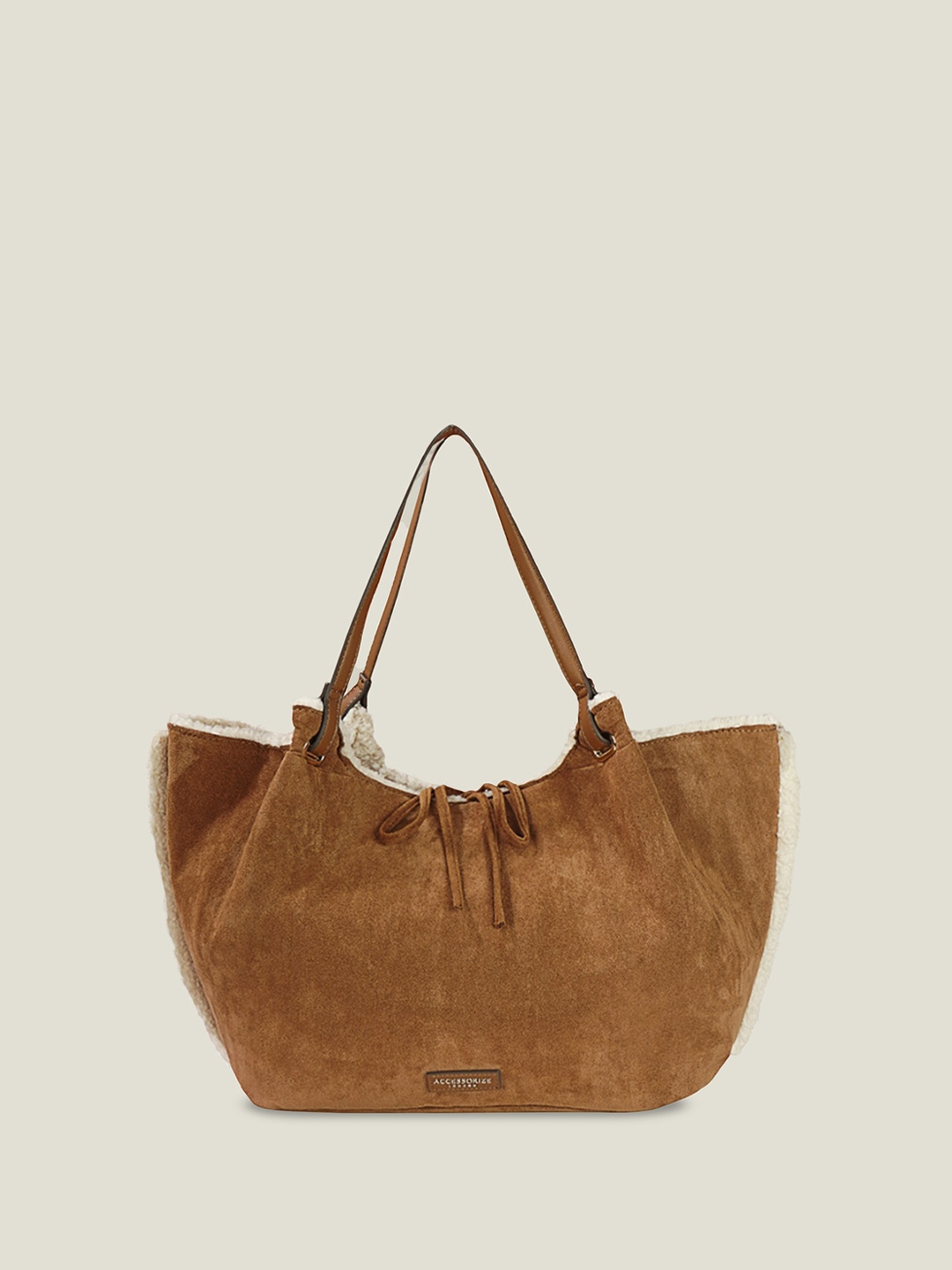 

Accessorize Textured Bucket Shoulder Bag, Tan