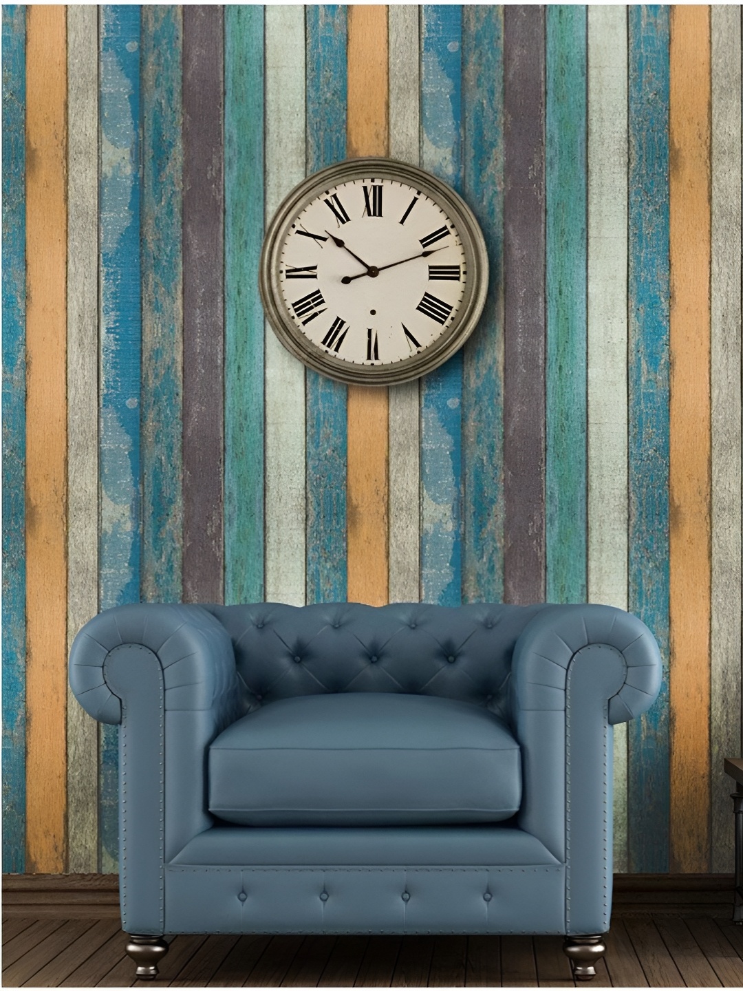 

Asian royal Green & Blue Printed Waterproof Wallpaper