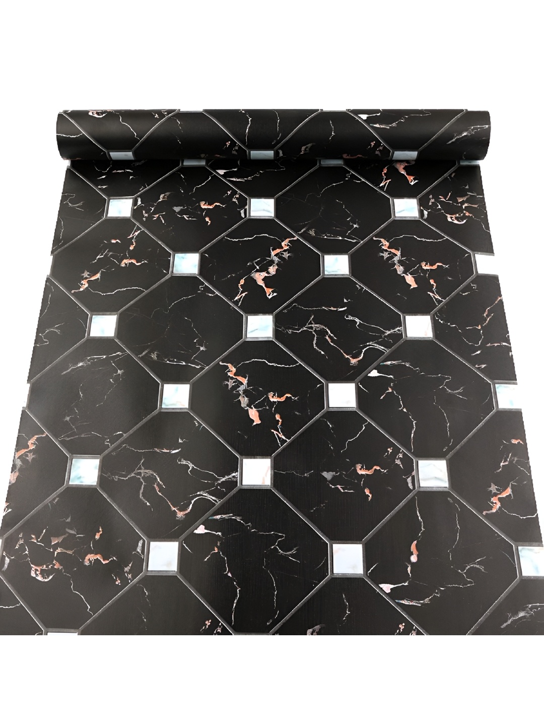 

Asian royal Black & White Printed Waterproof Wallpaper