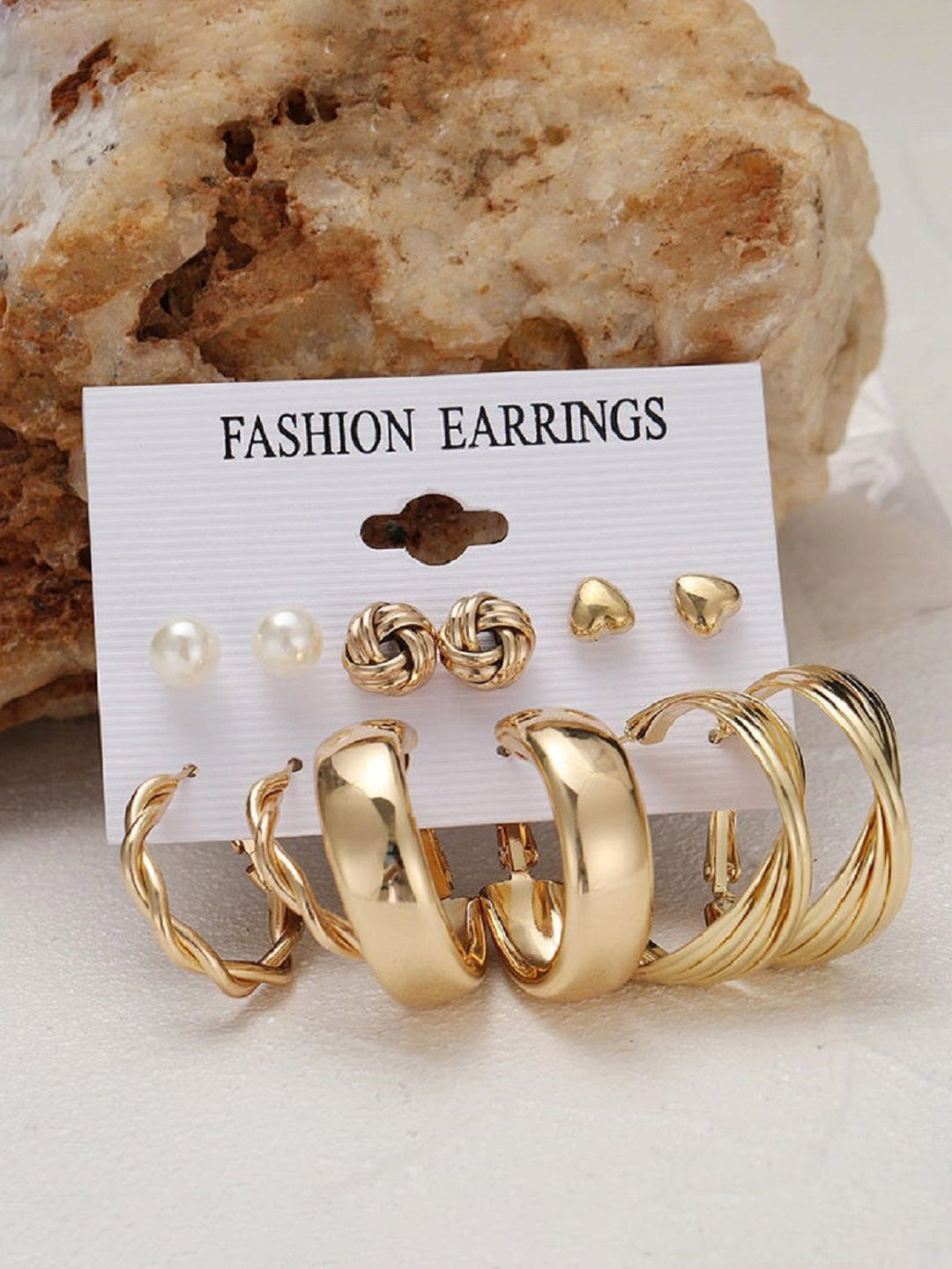 

Celestique Contemporary Studs Earrings, Gold