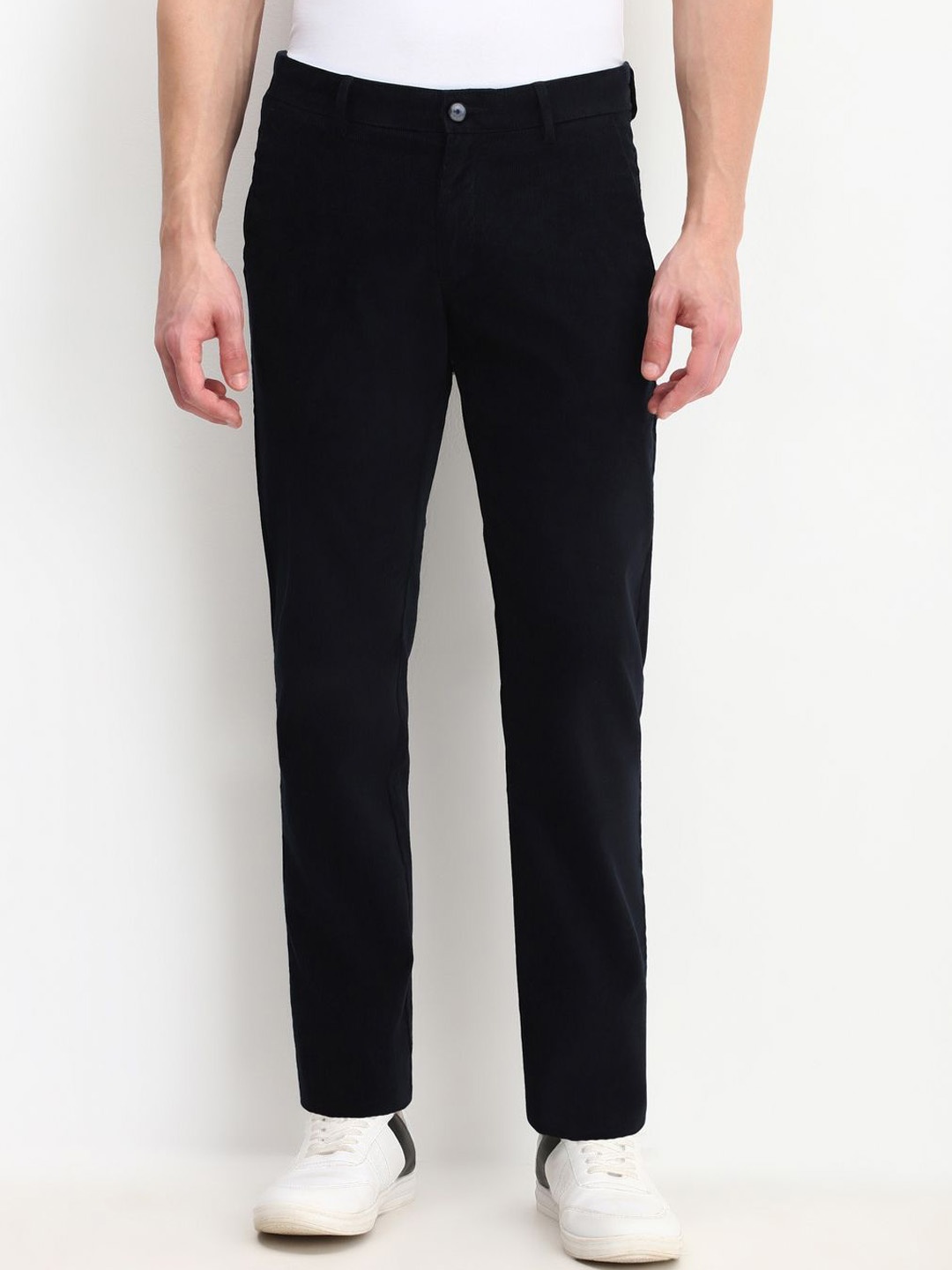 

Allen Solly Men Mid-Rise Slim Fit Formal Trousers, Black