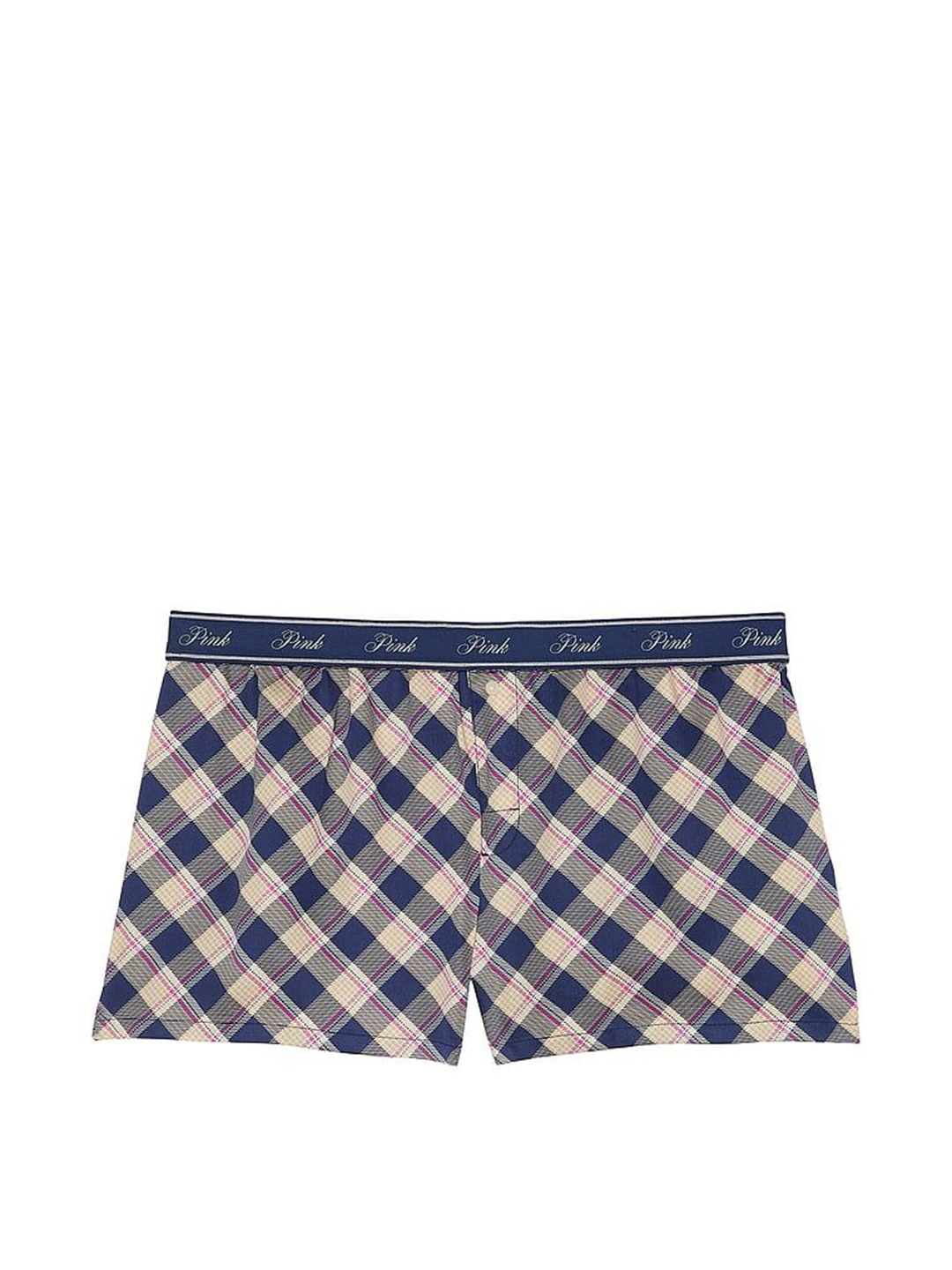 

Victoria's Secret Women Checked Lounge Shorts, Beige