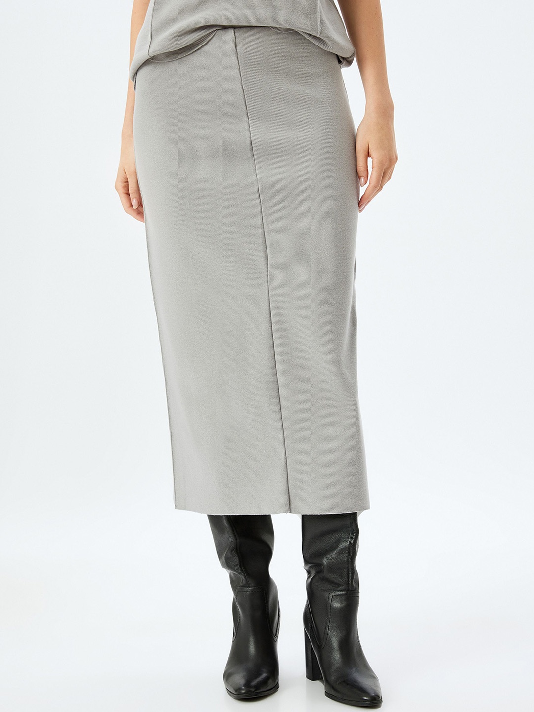 

Koton Straight Midi Skirts, Grey