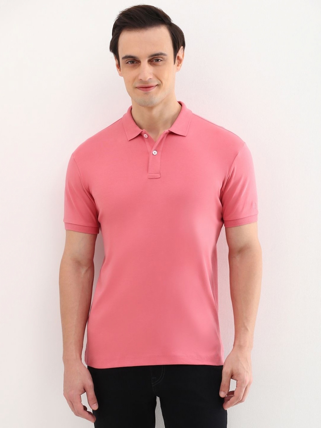 

Allen Solly Men Polo Collar T-shirt, Pink