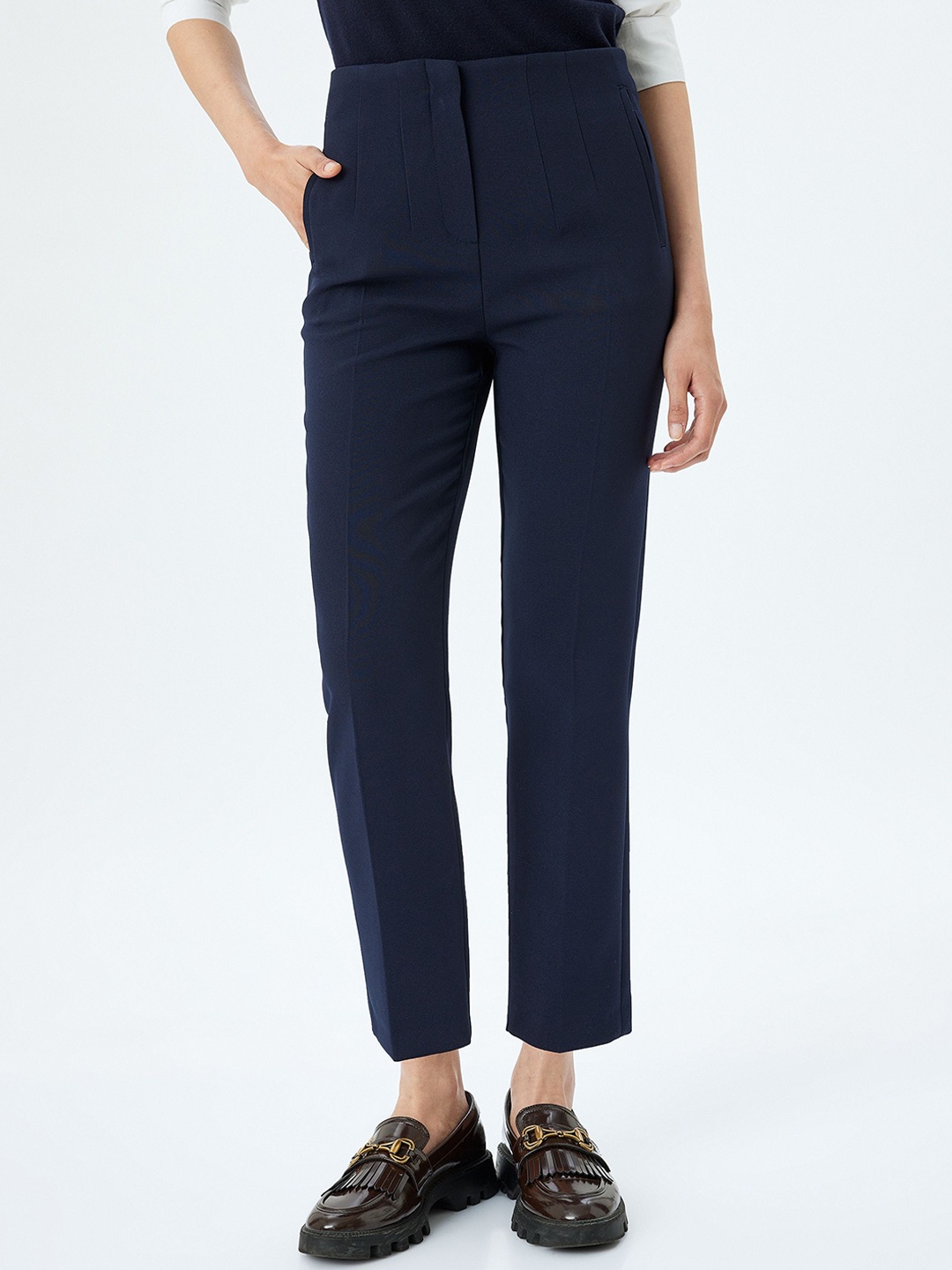 

Koton Women Trousers, Navy blue