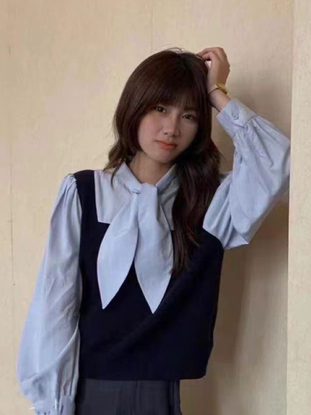 

StyleCast Women Round Neck Long Sleeves Pullover, Blue