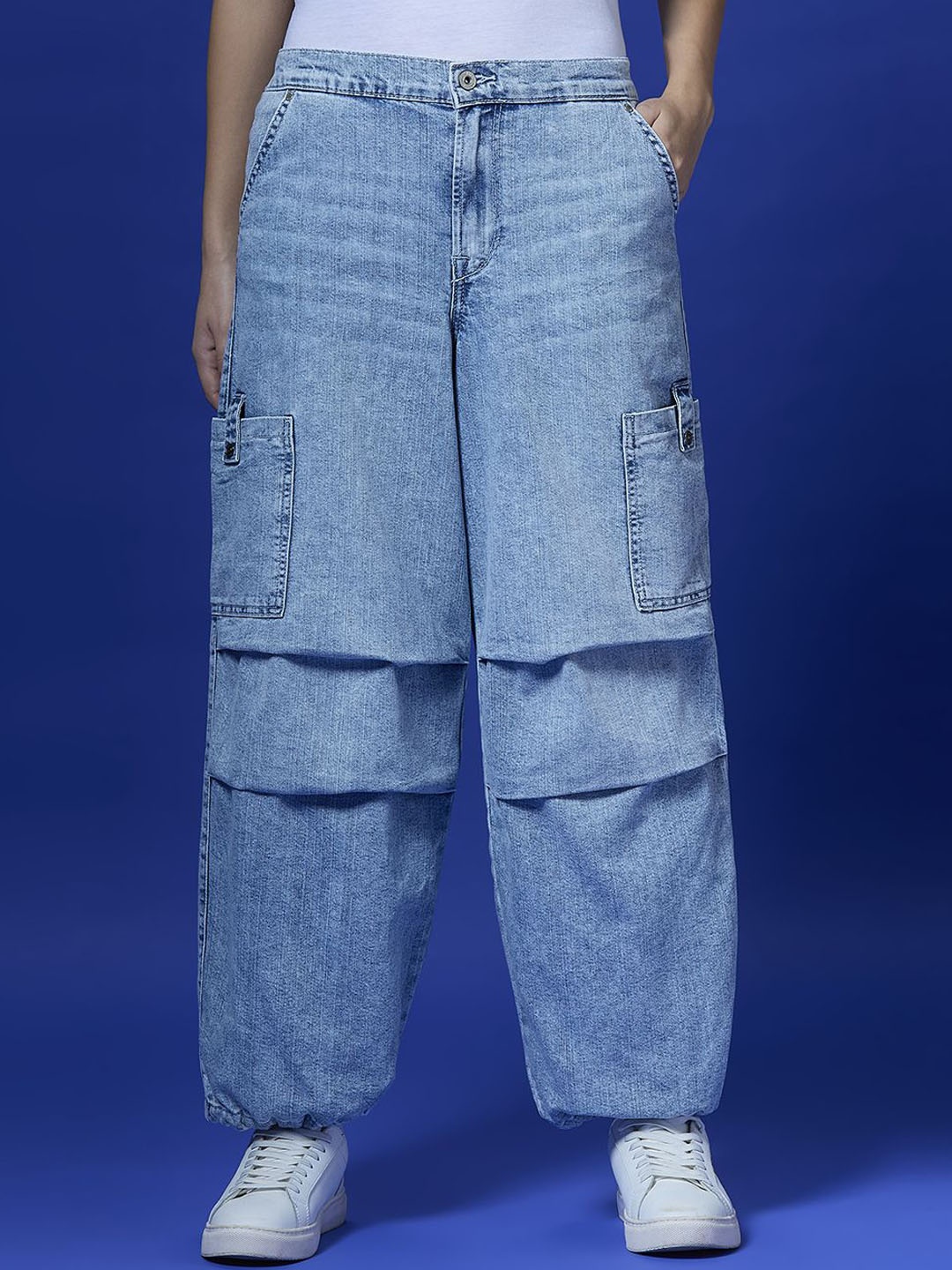 

Pepe Jeans Women Straight Fit High-Rise Jeans, Blue