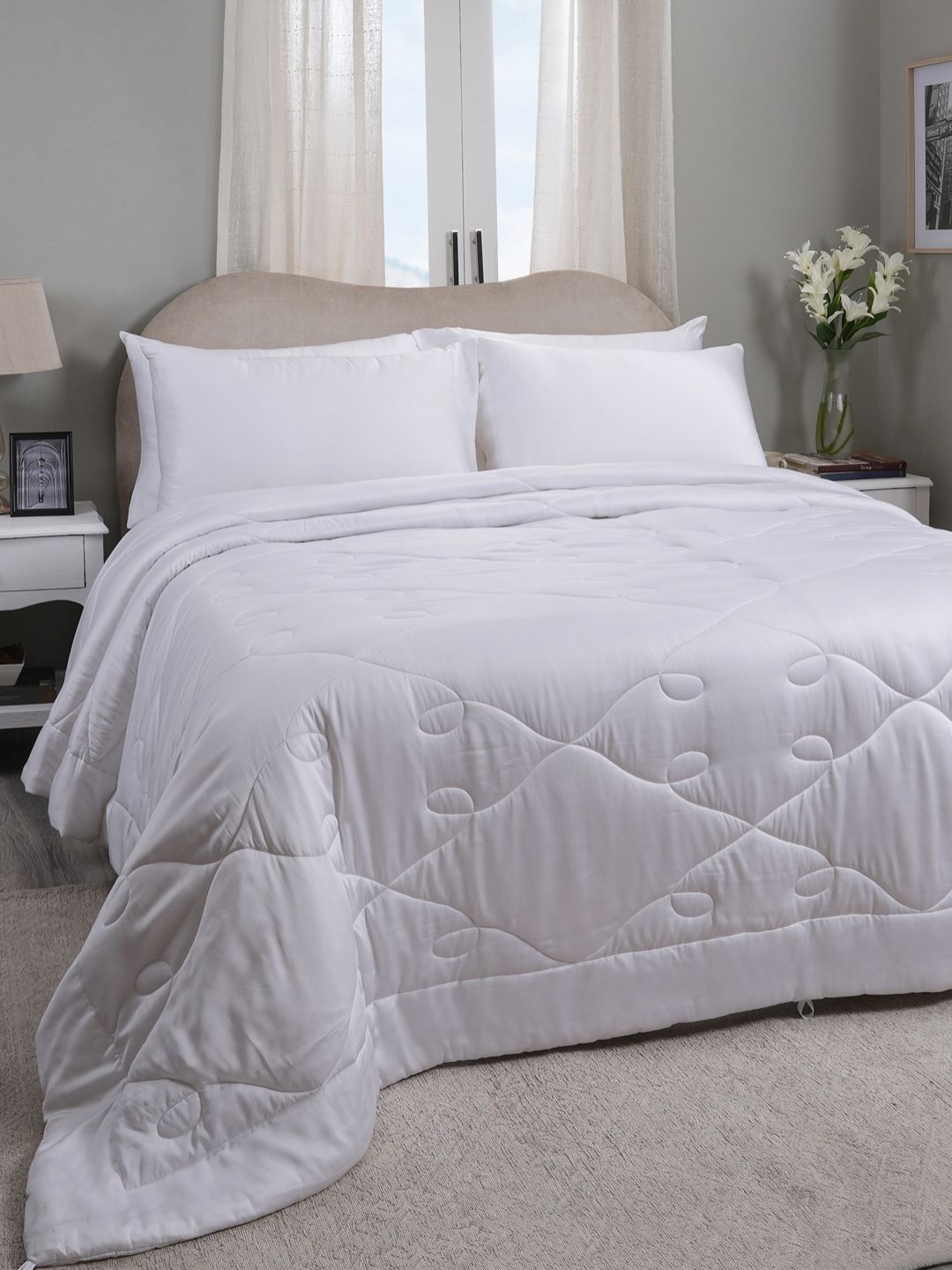 

MASPAR White Self-Designed Mild Winter Single Duvet Cover