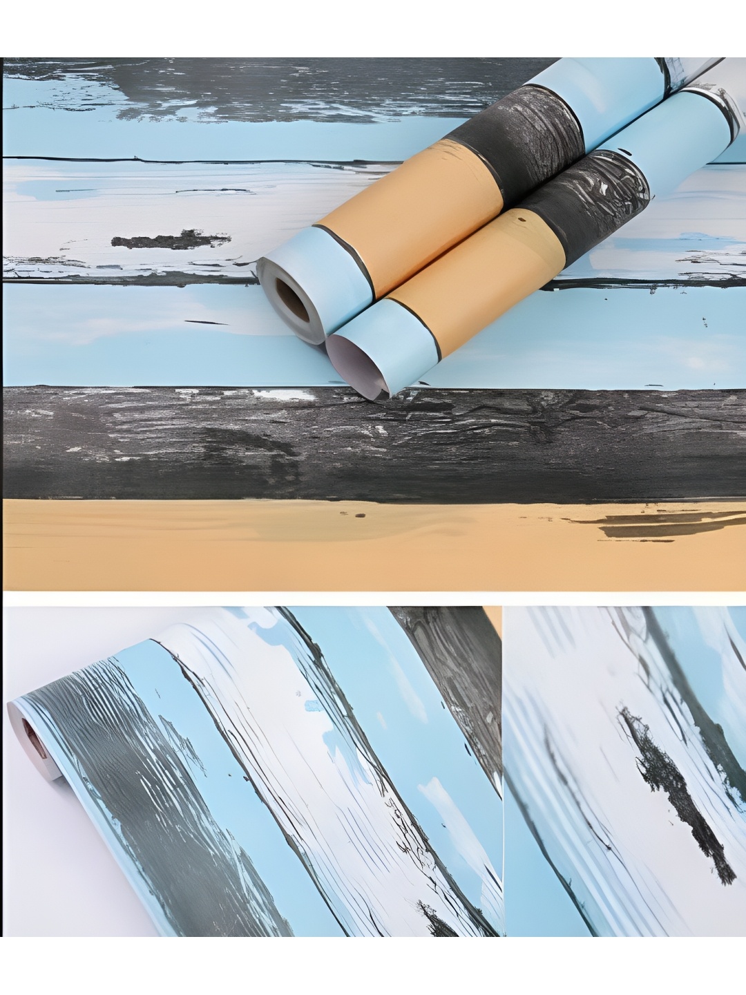 

Asian royal Blue & Black Printed Waterproof Wallpaper