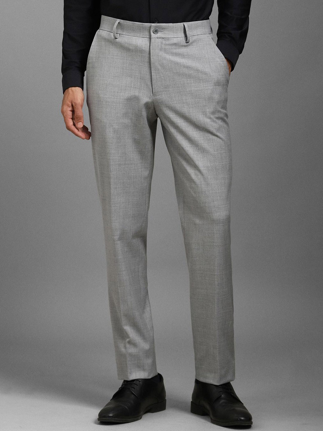 

Louis Philippe Men Slim Fit Formal Trousers, Grey