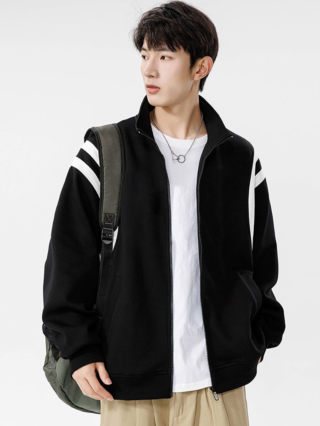 

StyleCast x Revolte Men Lightweight Open Front Jacket, Black