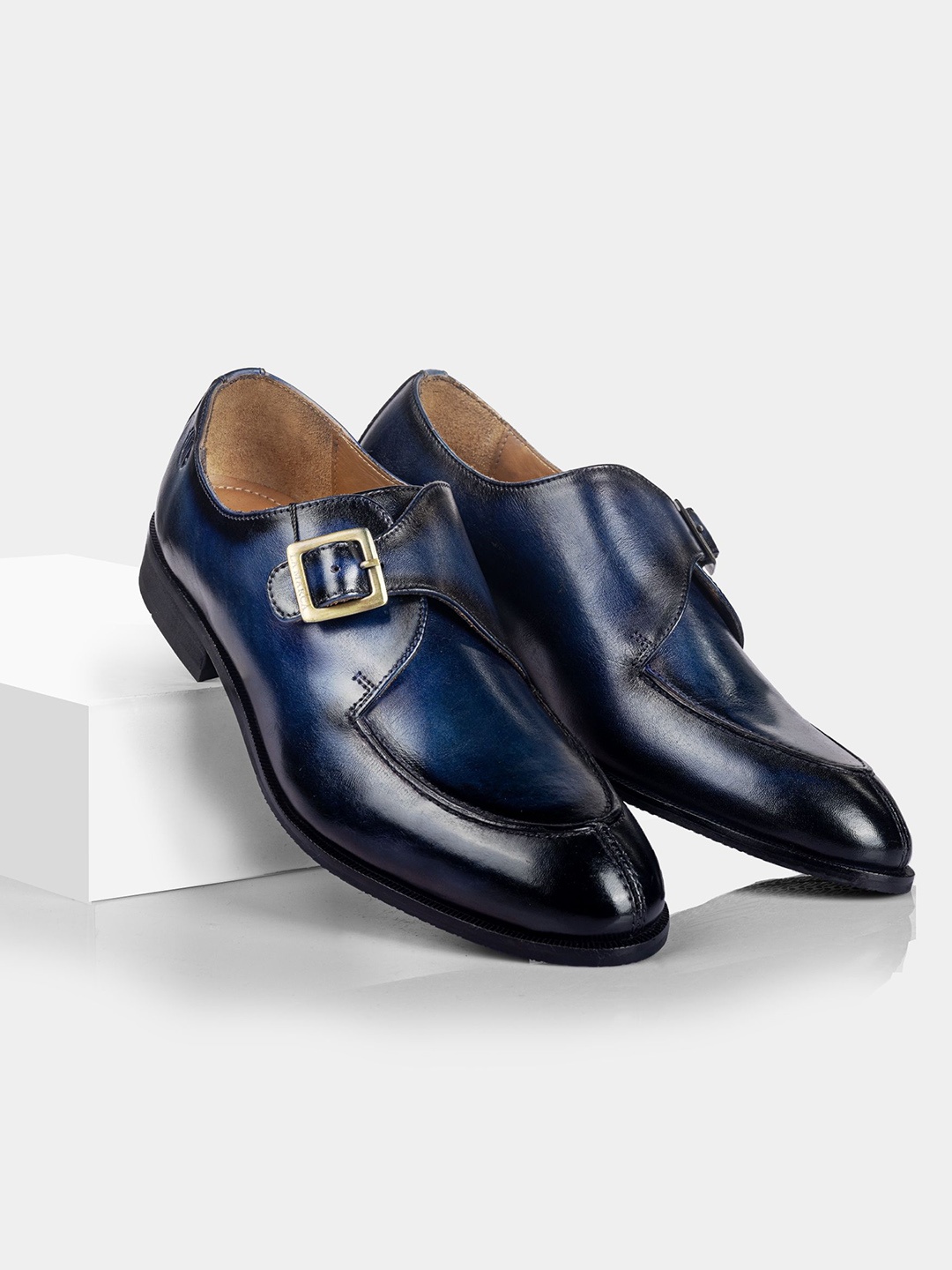 

LA MARCA Men Leather Oxfords, Blue