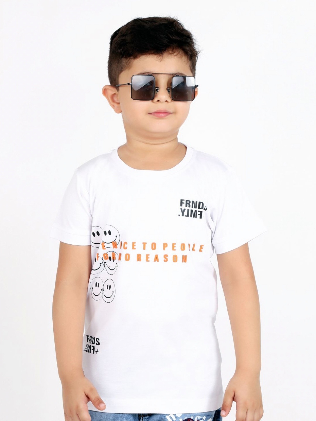 

MashUp Boys Typography Printed Applique T-shirt, White