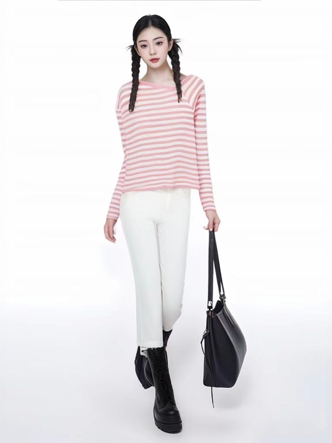 

StyleCast Women Striped Long Sleeves Top, Pink