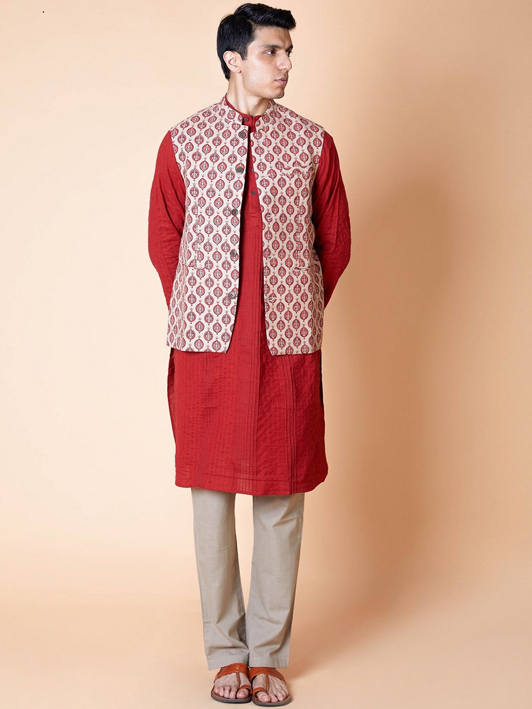

Ekmatra Men Nehru Pure Cotton Jackets, White