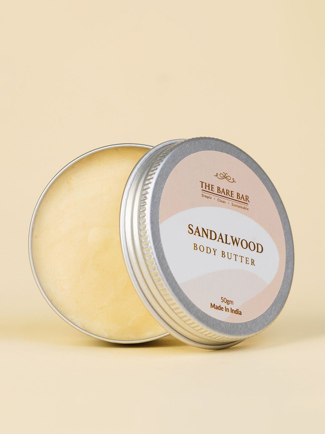 

The Bare Bar Sandalwood Body Butter With Vitamin E - 50 g, Cream