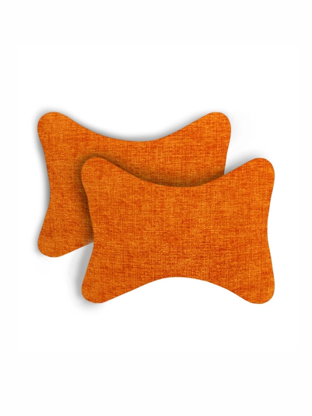 

Lushomes Orange Set of 2 Polyester Ultra Soft Travel Pillow