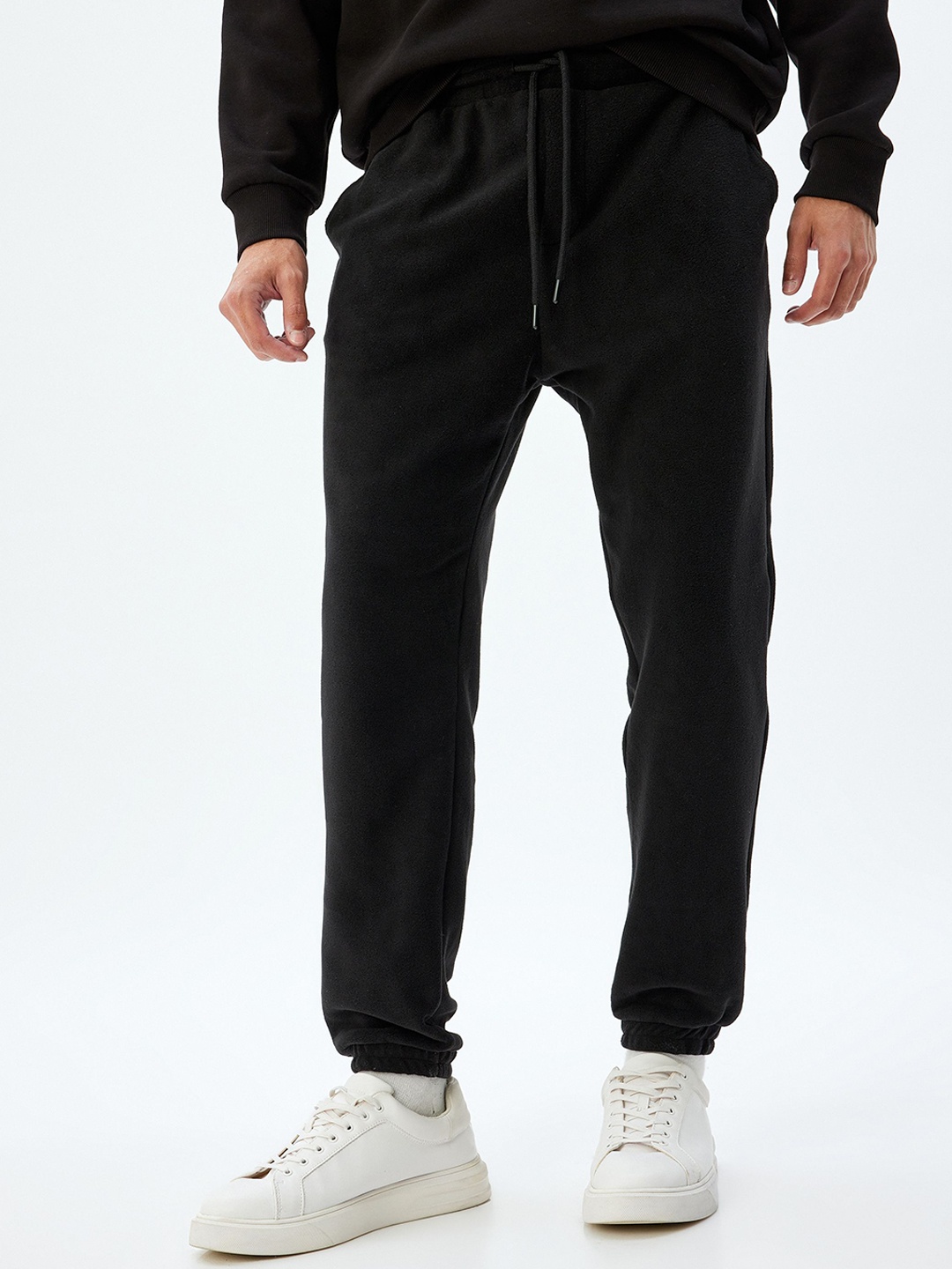 

Koton Men Mid-Rise Regular Fit Jogger Track Pant, Black