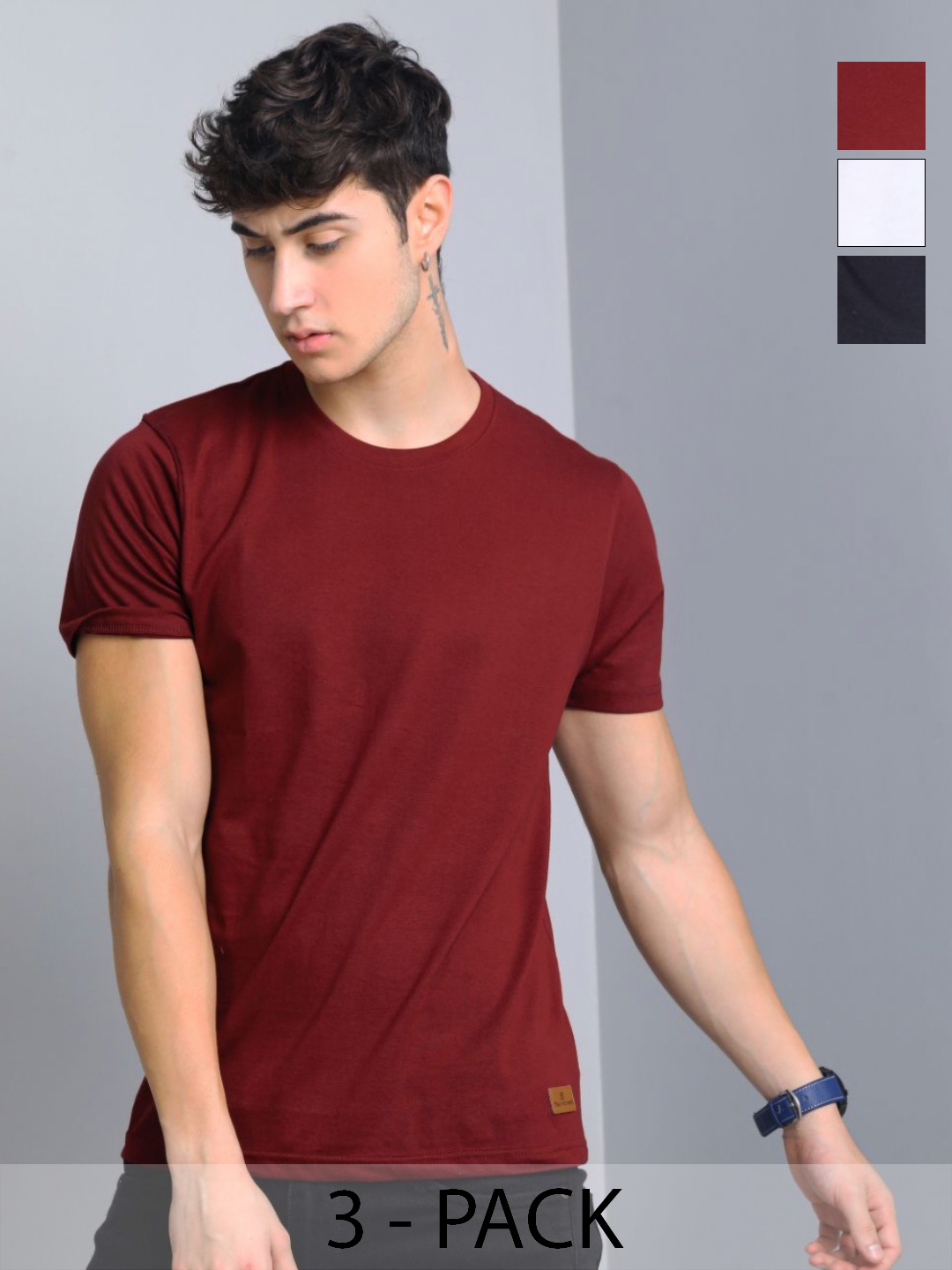 

PAUL STREET Men Brand Logo 3 Slim Fit T-shirt, Multi
