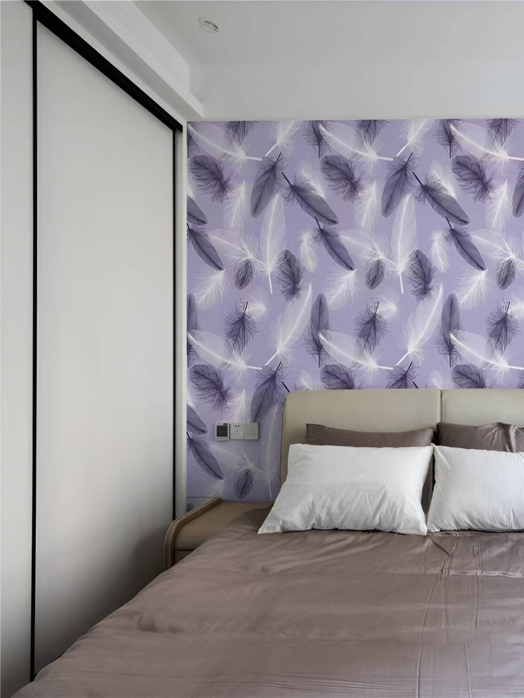 

Asian royal Purple & Grey Printed Waterproof Wall Stickers