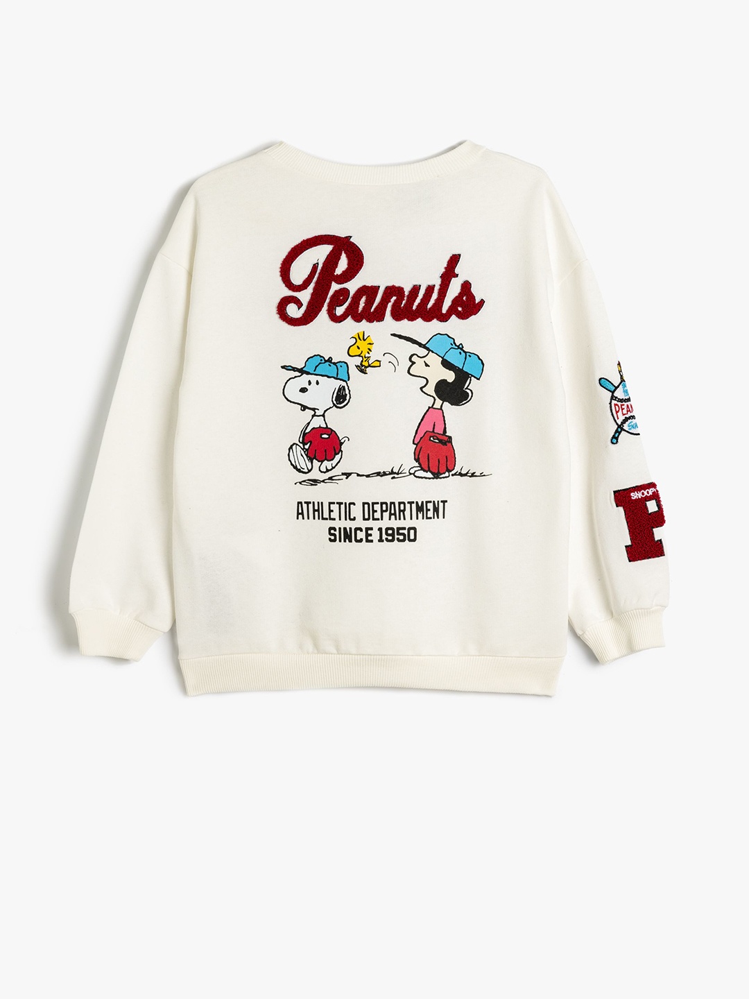 

Koton Girls Graphic Round Neck Long Sleeves Sweatshirt, Beige