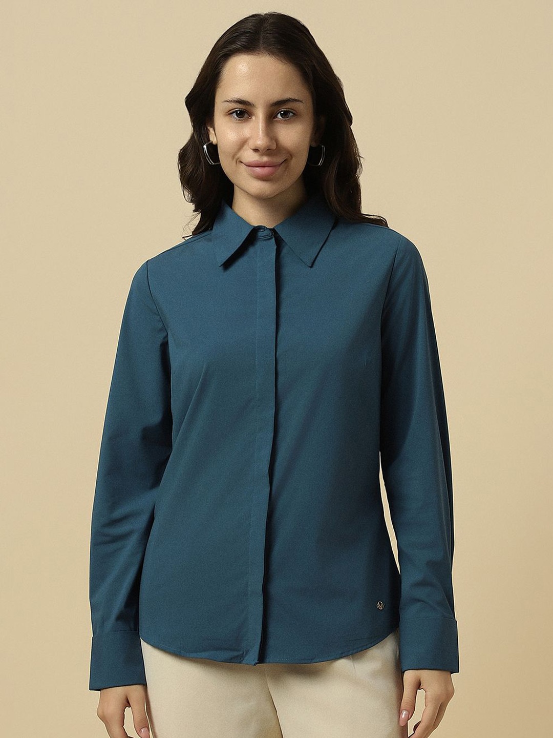 

Allen Solly Woman Women Opaque Casual Shirt, Blue