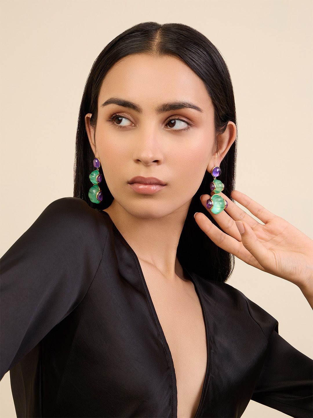 

Isharya Contemporary Drop Earrings, Blue
