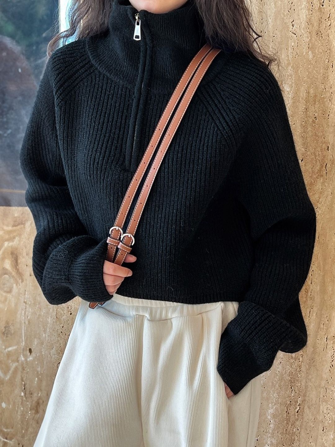 

StyleCast Women Turtle Neck Long Sleeves Pullover Sweaters, Black