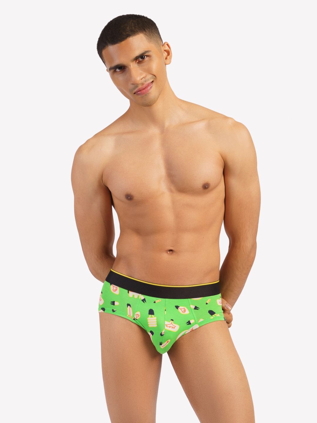

bummer Men Printed Basic Briefs BRCA01S, Green