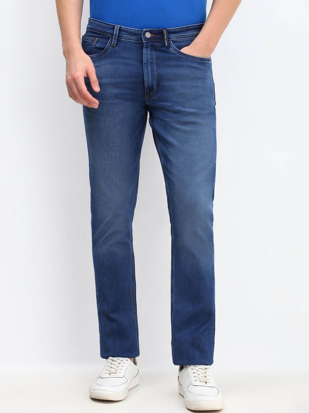 

Allen Solly Men Mid-Rise Relaxed Fit Light Fade Jeans, Blue
