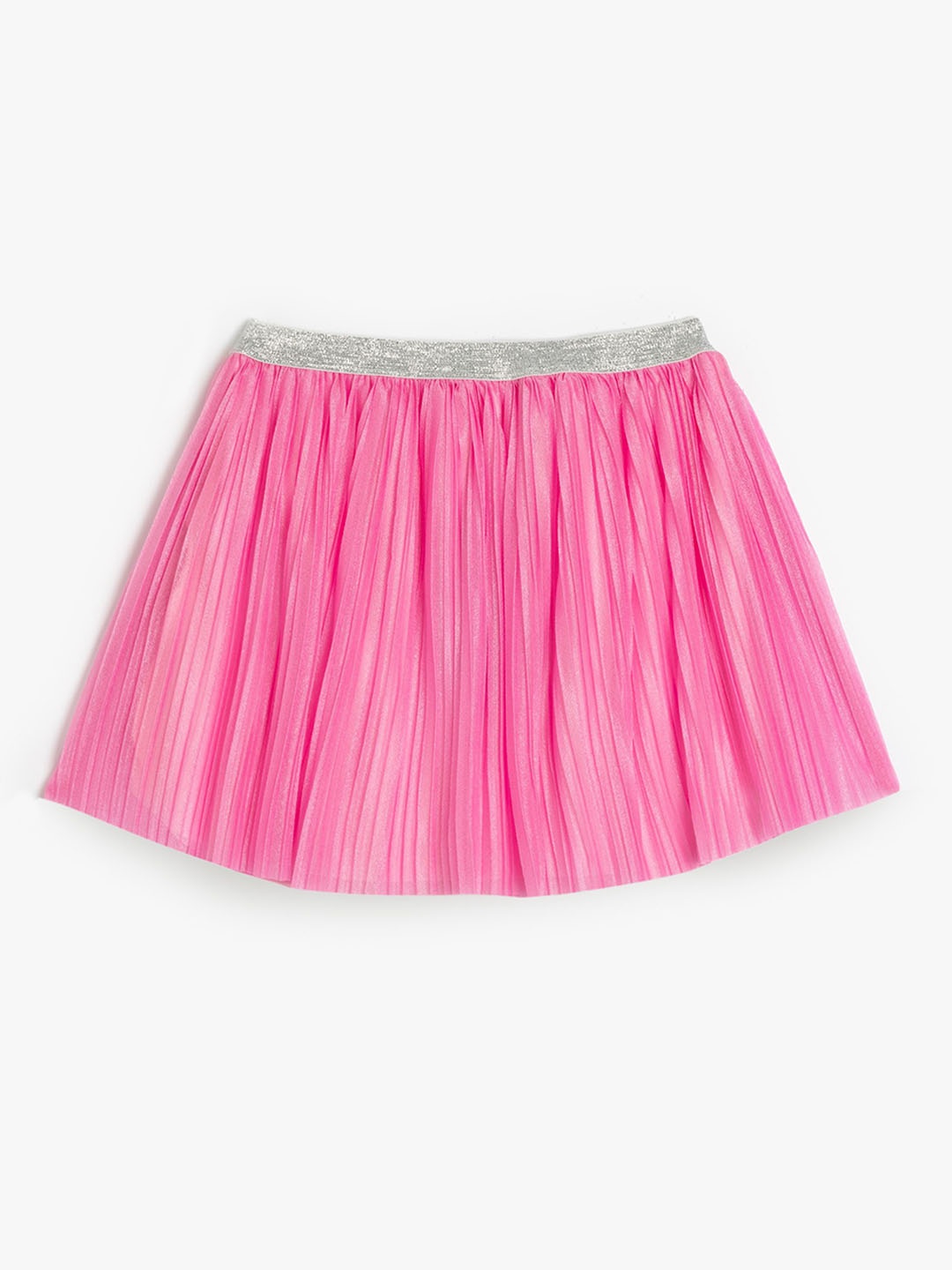 

Koton Girls Accordion Pleated A-Line Flared Slip-On Mini Skirt, Pink