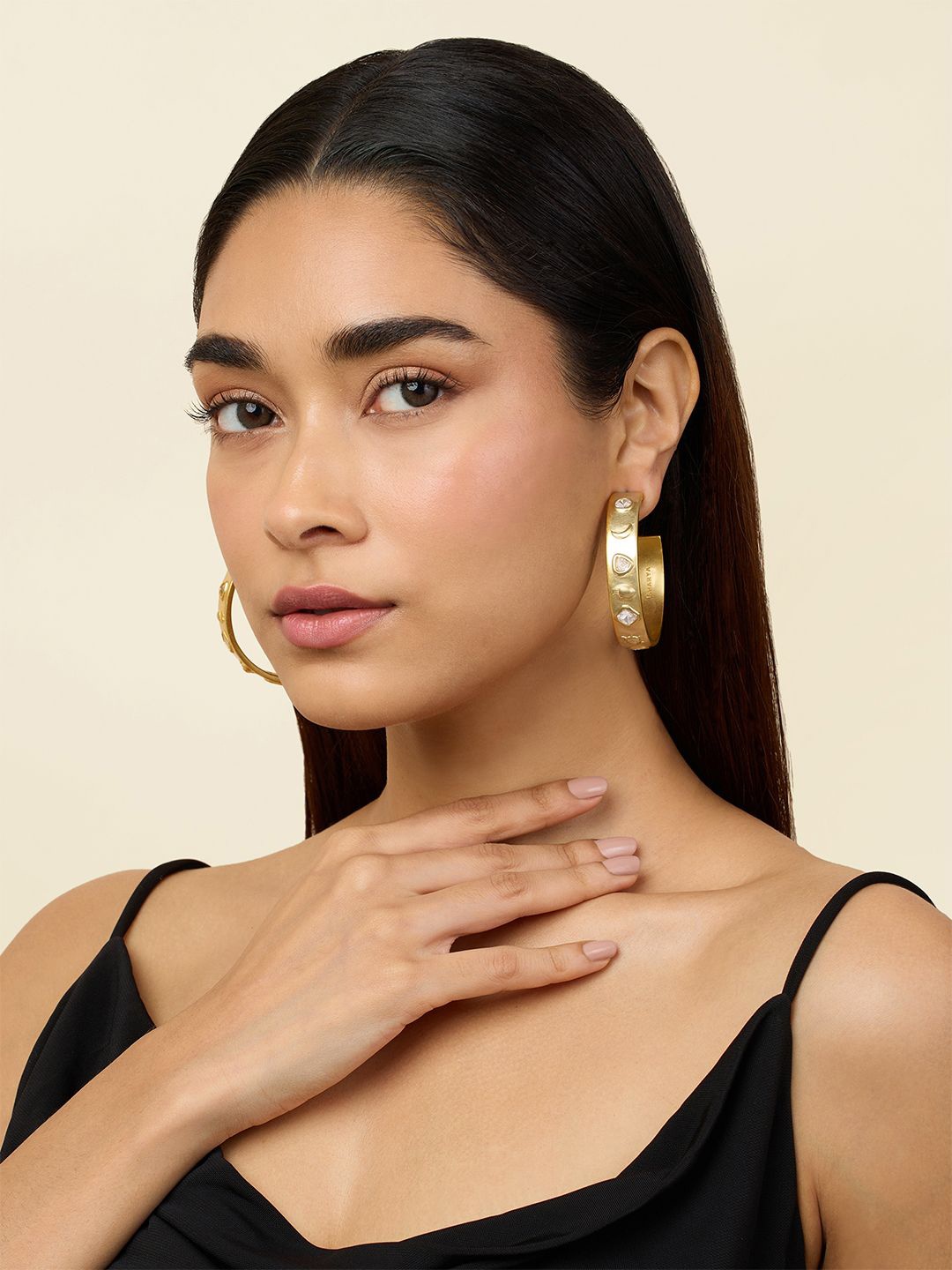 

Isharya Contemporary Hoop Earrings, Gold