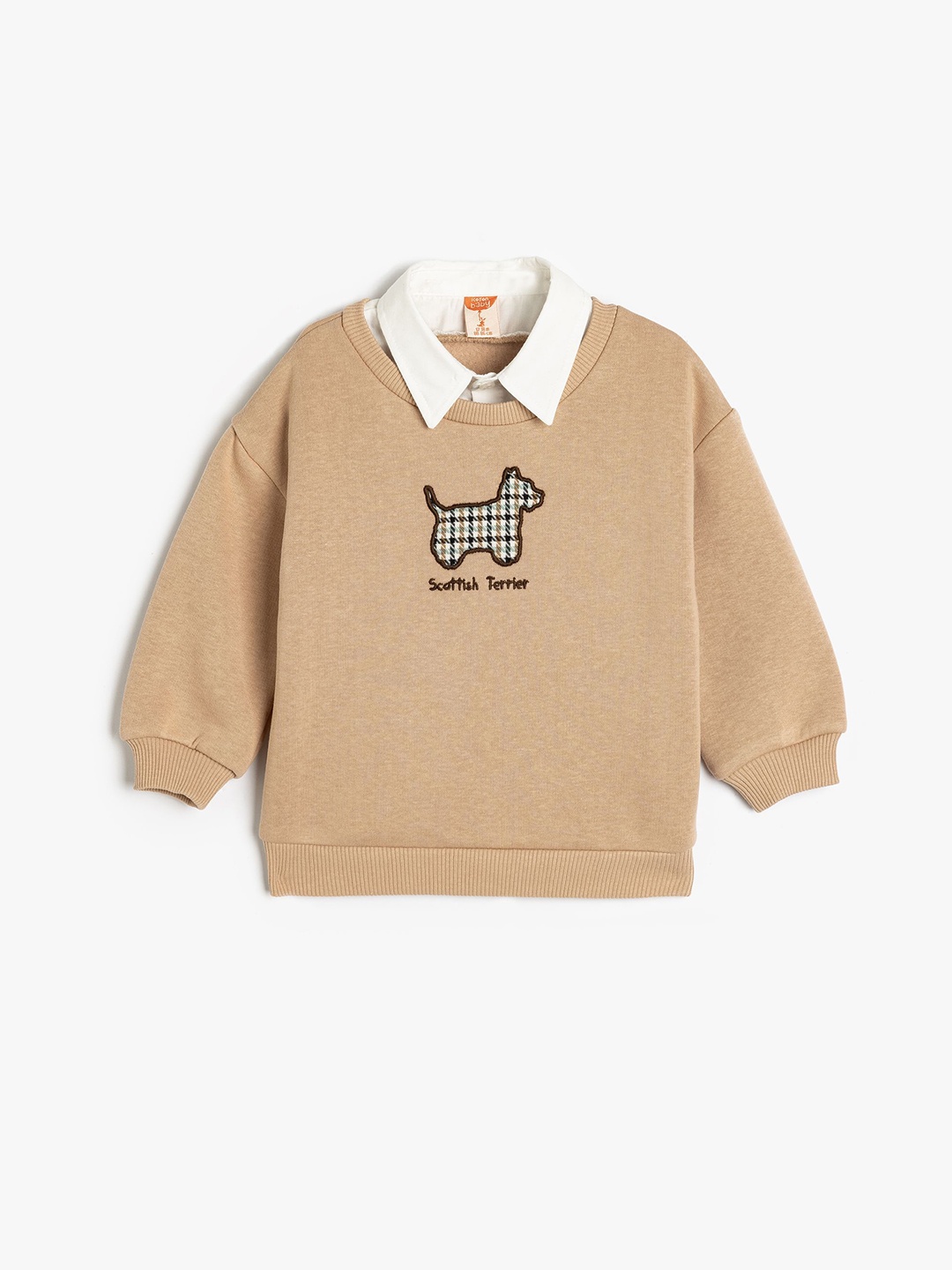 

Koton Girls Round Neck Long Sleeves Sweatshirt, Brown