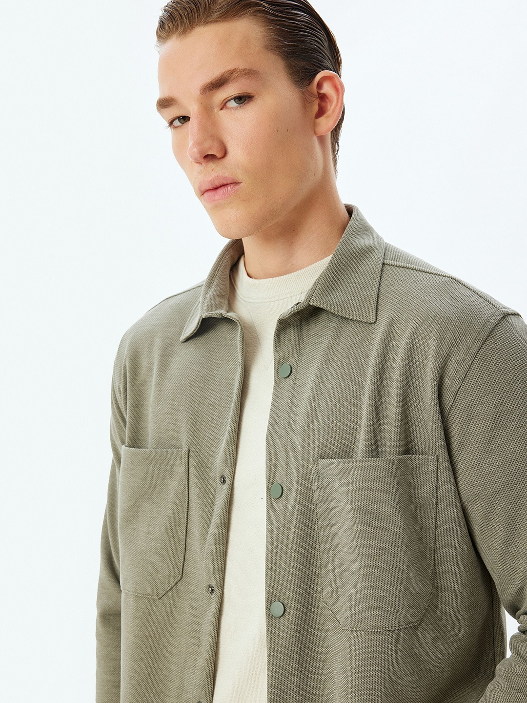 

Koton Men Opaque Casual Shirt, Khaki