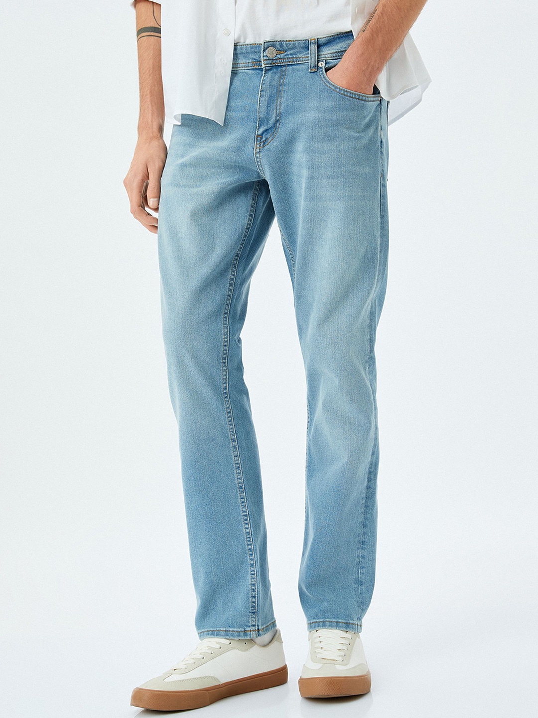 

Koton Men Straight Fit Chinos Trousers, Blue