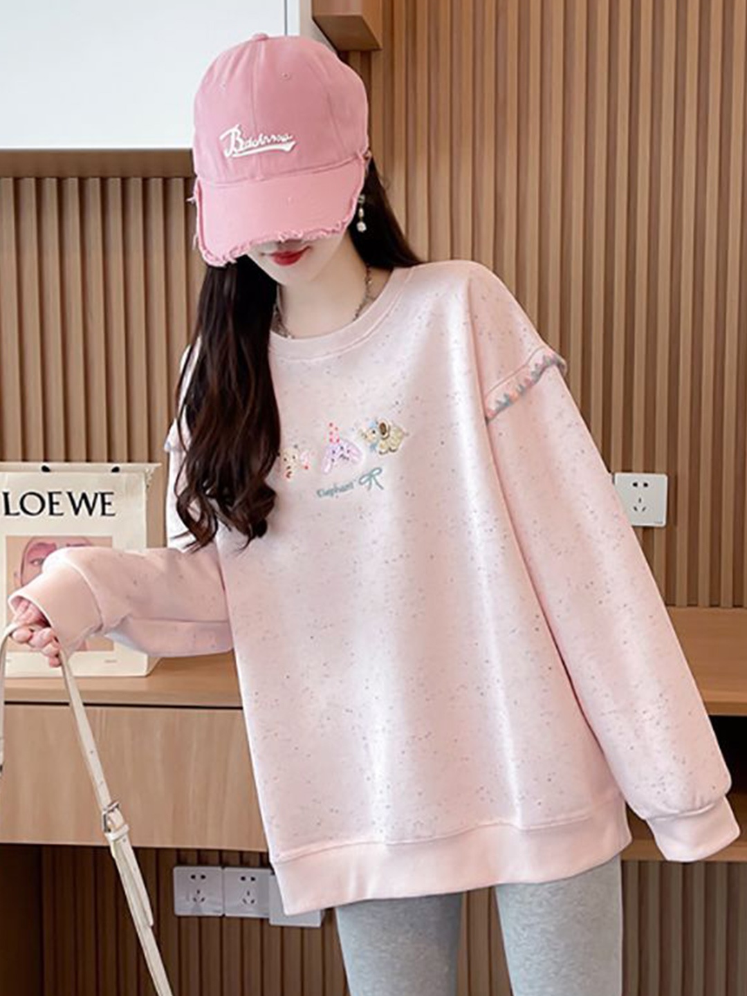 

StyleCast x Revolte Women Printed Pullover Sweatshirt, Pink