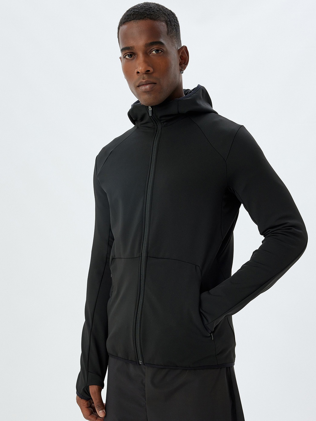 

Koton Men Hooded Sweatshirt, Black