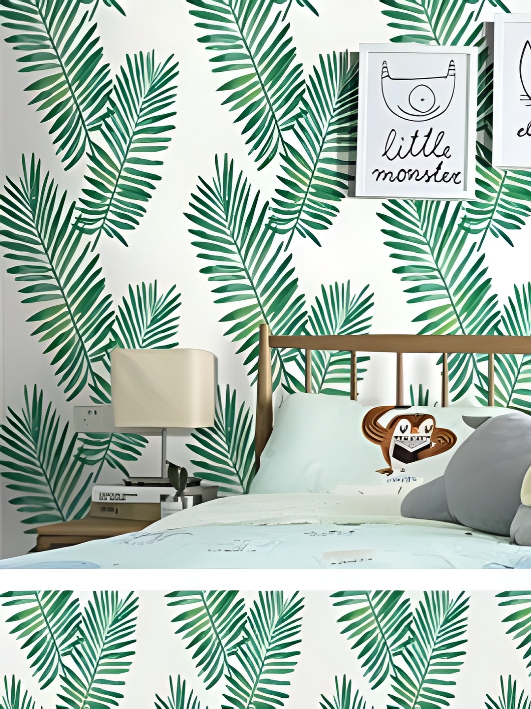 

Asian royal Green & White Printed Self-Adhesive Waterproof Wallpaper