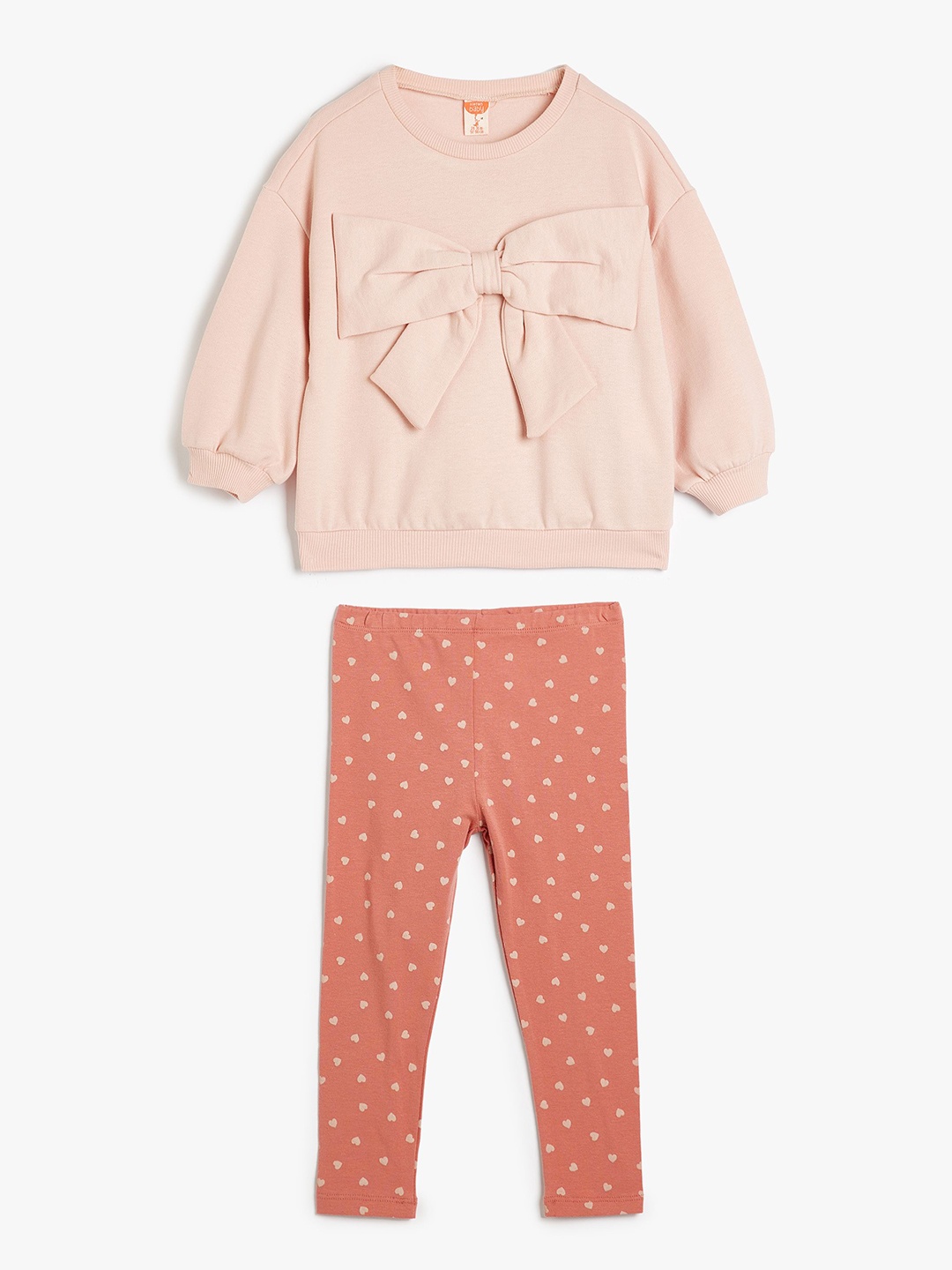 

Koton Girls Sweatshirt With Trousers, Beige