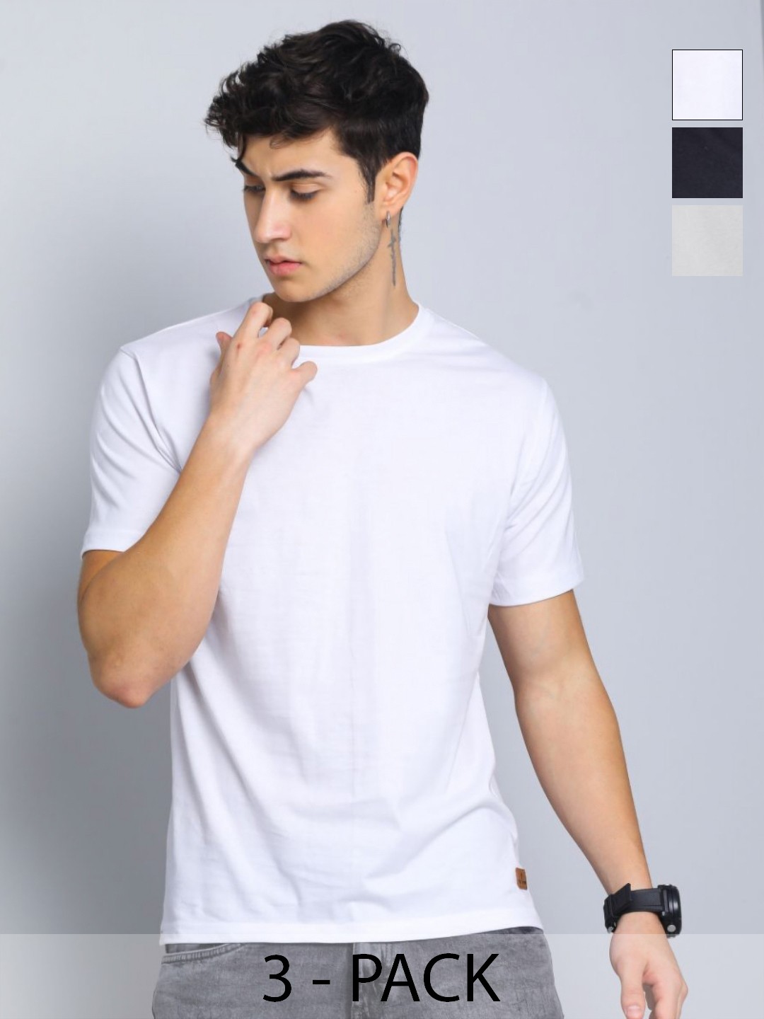 

PAUL STREET Men Brand Logo 3 Extended Sleeves Slim Fit T-shirt, Multi