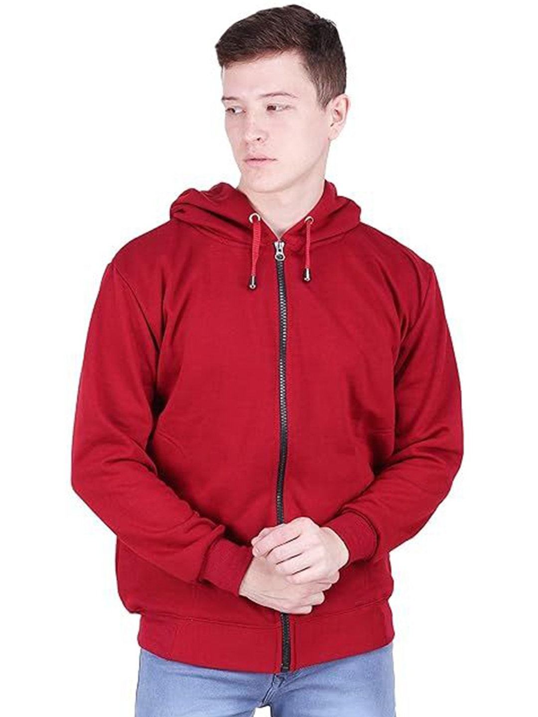 

GAINELL Men Hooded Sweatshirt, Maroon