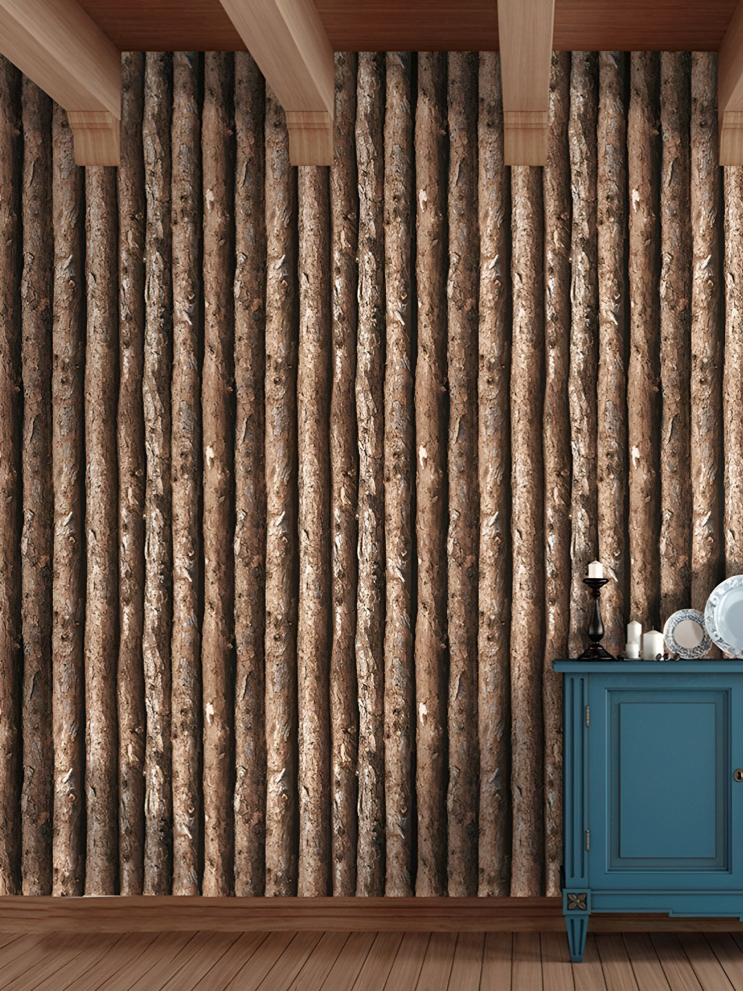 

Asian royal Brown Printed Self-Adhesive Wallpaper