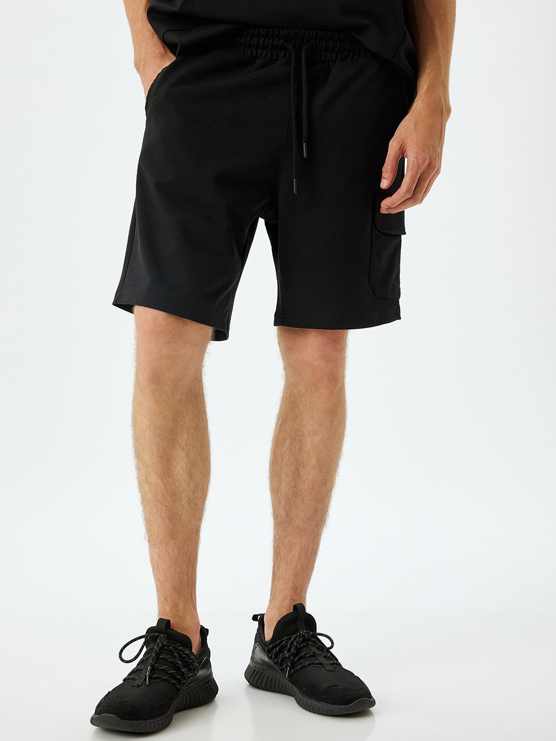 

Koton Men Mid-Rise Sports Shorts, Black